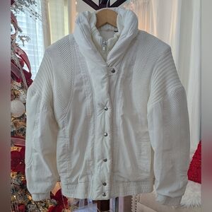 Vintage Andy Johns White Jacket Woman's Size S